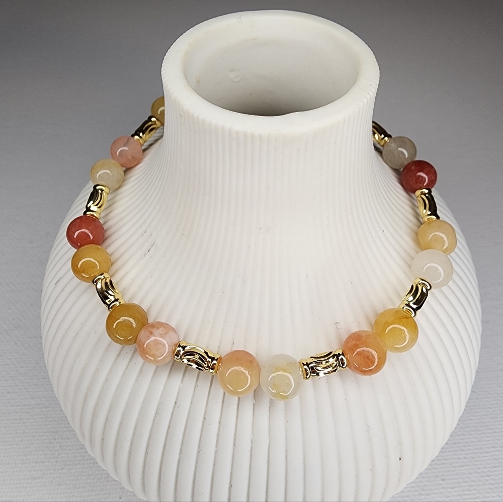 Light Imperial Jade Beaded Stretch Bracelet